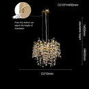GobekUsa Large Crystal Chandelier for Dining Room - Nordic LED Island Hanging Light