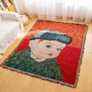 GobekUsa Knitted Tapestry Sofa Blanket - Light Luxury Decorative Blanket for Living Room, Nap Bedspread, Picnic, Camping Mat