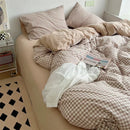GobekUsa Japanese Style Cotton Printed 4Pcs Bedding Set with Double-Sided Design