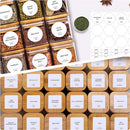GobekUsa 5oz Glass Jars Set with Bamboo Lids for Tea Coffee Beans Storage