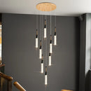 GobekUsa Crystal Chandelier: Modern Luxury Spiral Staircase Living Room & Bedroom Lighting