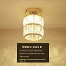 GobekUsa Elegant Crystal Ceiling Light for Entryway, Stairs, and Hallway