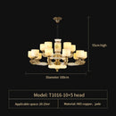 GobekUsa Jade Copper Chandelier: Luxury European Style for Living Room, Bedroom, Dining Room Lighting
