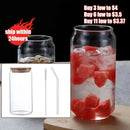 GobekUsa Glass Drink Cup with Bamboo Lid - High Borosilicate Glass Tea Juice Coffee Mug