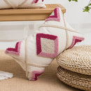 GobekUsa Boho Loop Tufted Tassel Pillow Cover - Ethnic Embroidered Decorative Cushion