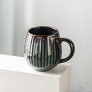 GobekUsa Gradient Glaze Ceramic Coffee Mug, 480ml Retro Japanese Style Cup