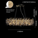 GobekUsa Crystal Sunflower Branch Chandelier: Luxurious Indoor Branch-Shaped Light