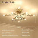 GobekUsa Crystal Ceiling Chandelier LED Light Fixture for Living Room Bedroom Kitchen