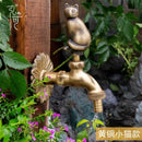 GobekUsa Antique Brass Wall Mount Garden Faucet for Kindergarden, Animal Design