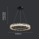 GobekUsa Crystal Gold Ring LED Chandelier for Home Decoration Luxurious Living Room Dining Bedroom