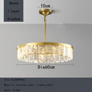 GobekUsa Cloud Mist Crystal Chandelier for Home Hotel Stainless Steel Pendant Lamp