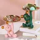 GobekUsa Bear House Entry Tray Keys Receiver Storage Figurines
