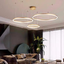 GobekUsa Brushed Gold LED Chandelier Rings Ceiling Mounted Lighting