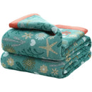 GobekUsa Japanese Cotton Gauze Boho Throw Blanket - Summer Cool Quilt for Beds and Sofas