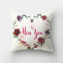 GobekUsa Love Heart Print Pillow Covers 45x45cm Home Decor Sofa Cushion Case