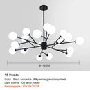 GobekUsa Black Chandelier: Luxury Glass Pendant Light for Home, Bedroom, or Living Room