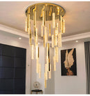 GobekUsa Large Crystal Luxury Chandelier for Living Room Dining Hall Stair Suspension