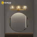 GobekUsa Gold Solid Copper Crystal Vanity Light Fixtures for Bathroom and Bedroom