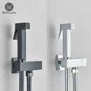GobekUsa Brass Bidet Faucet Single Cold Water Black Toilet Sprayer Valve Jet Set