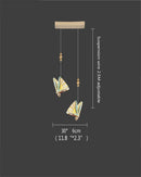 GobekUsa Butterfly LED Chandelier: Modern Hanging Light for Home, Bedroom, Coffee Store & More