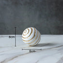 GobekUsa Golden Texture Ball Geometric Sculpture - Abstract Desk Decoration