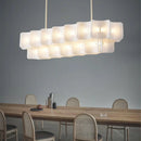GobekUsa LED Chandelier: Luxe Fingerprint Design for Living Room, Bedroom, Hotel Lobby