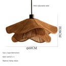 GobekUsa Japanese Hemp Knit Pendant Light E27 LED Lamp - Nordic Wabi Sabi Style