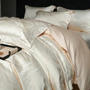 GobekUsa High Quality Brocade Jacquard Cotton Luxury Bedding Set: 1 Duvet, 1 Sheet, 2 Pillowcases
