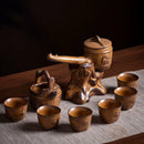 GobekUsa Ceramic Kung Fu Tea Set: High-End, Retro, Anti-Scalding, Easy Home Brewing