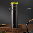 GobekUsa Glass Thermos Cup Tea Separation Set Vacuum Bottle Stainless Steel Office Business Style