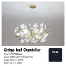 GobekUsa Ginkgo Leaf Pendant Chandelier for Nordic Romantic Living Room Decor