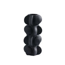 GobekUsa Geometric Spiral Resin Vase - Black and White Flower Vase for Home Decor