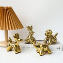 GobekUsa Golden Monkey Dog Rabbit Ceramic Balloon Animals Desk Ornament