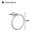 GobekUsa Brushed Nickel Stainless Steel Bathroom Hardware Set Towel Bar Ring Holder Robe Hook