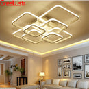 GobekUsa LED Square Chandelier Ceiling Light for Living Room Bedroom