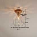 GobekUsa Clear Glass LED Ceiling Light, Modern Nordic Bedroom Decor Ceiling Lamp