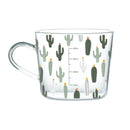 GobekUsa 500ml Glass Mug with Handle and Scale for Breakfast Milk at Home or Office