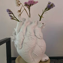 GobekUsa Heart Shape Resin Flower Vase Desktop Ornament Bouquet Holder Home Decor