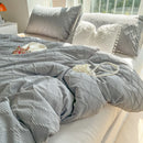 GobekUsa Diamond Grid Jacquard Bedding Sets: Cooling, Soft Duvet Cover for Summer & Autumn