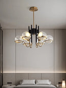 GobekUsa Clear Glass Ball Ceiling Pendant Lights Luxury Nordic Pendant Lamp Black Gold Dimmable