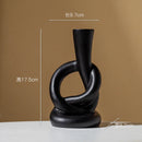 GobekUsa Ceramic Knot Candle Stand Geometric Home Decor Hollow Candlestick