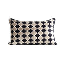 GobekUsa Dark Orange Geometric Petals Leather Patched Lumbar Pillow Cover Luxury Case