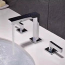 GobekUsa Brass Black Basin Faucet | Antique Waterfall Sink Faucet | Hot & Cold 3-Hole Faucet