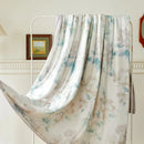GobekUsa Knitted Cotton Print Summer Quilt, Silk Soft Blanket