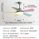 GobekUsa 48" Bedroom Restaurant Ceiling Fan with 5 Wood Blades, DC Motor, LED Light, Remote