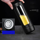 GobekUsa Double Glass Water Bottle with Lid – Insulated Portable Tea Coffee Mug