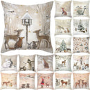 GobekUsa Christmas Soft Plush Cushion Cover Cute Rabbit Deer Pillowcase 45x45cm
