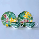 GobekUsa Green Leaf Collection: Tableware, Plates, Coffeeware, Teaware, Saucers, Bowl, Tray