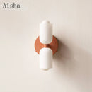 GobekUsa Double Head Glass Wall Light for Bedroom, Living Room, Bathroom Décor