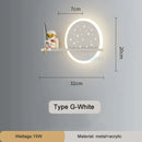 GobekUsa Astronaut Wall Lamp: Gold White Black Bedroom Decor Resin Wall Mount Light